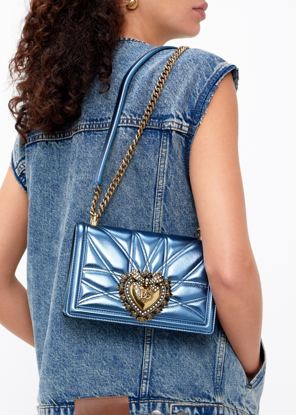 Dolce Gabbana Medium Devotion bag for Women Blue in UAE Level Shoes