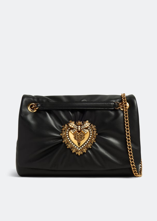 Large Devotion bag in quilted nappa leather in Black for Women |  Dolce&Gabbana®