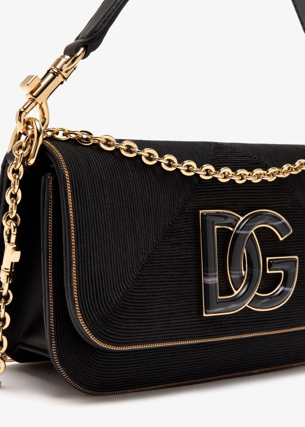 Dolce & Gabbana メンズ エンボス加工ロゴ入りレザークロス