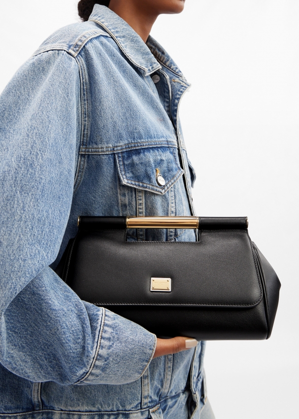 Dolce Gabbana Large Sicily clutch handbag for Women Black in UAE Level Shoes