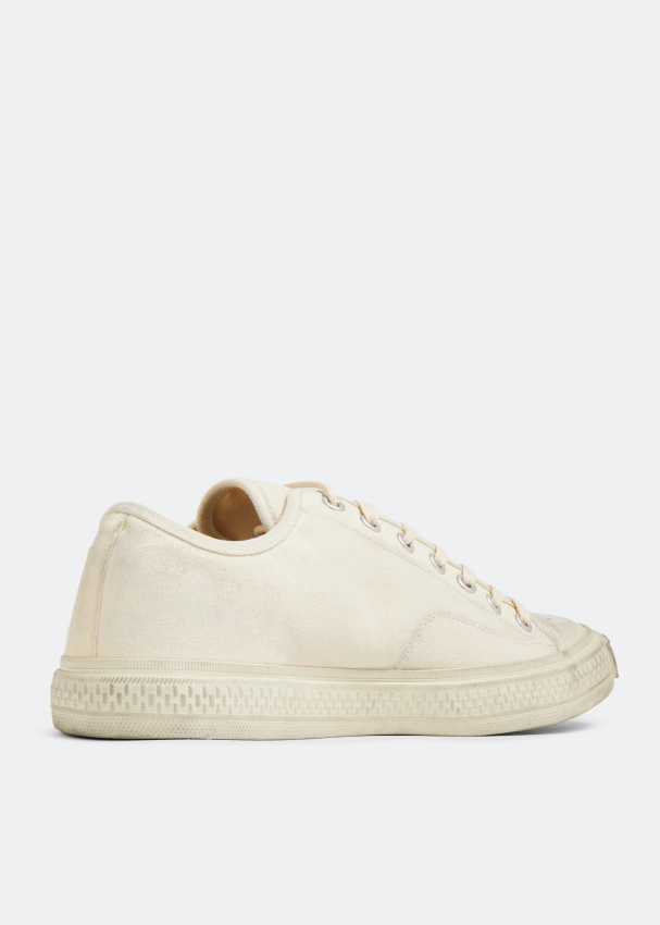 Acne Studios White & Navy Low Top Sneakers Acne Studios