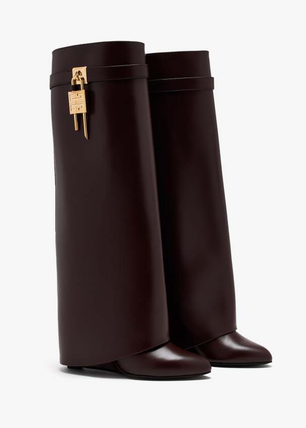 Givenchy Shark Lock pant boots for Women - Brown in UAE Givenchy Shark Lock pant boots for Women - Brown in UAE