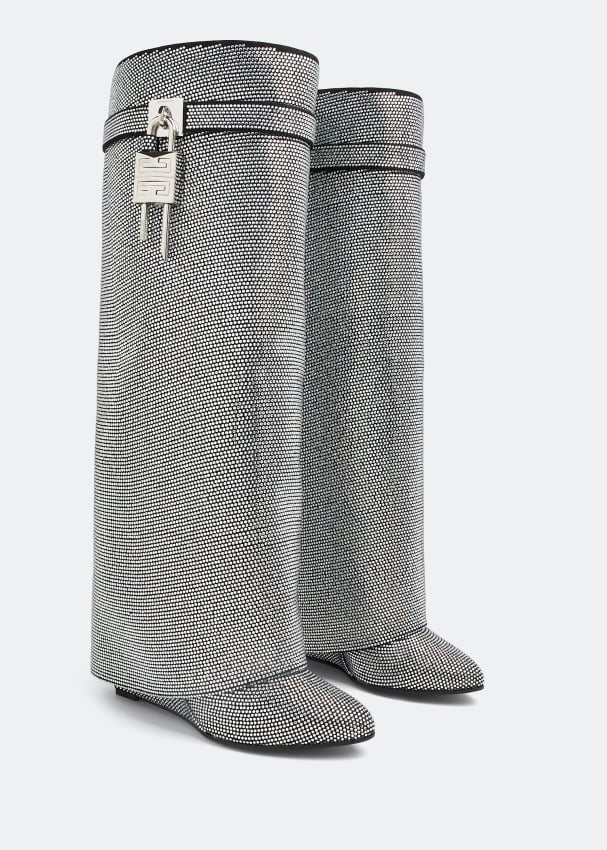 Givenchy Shark Lock pant boots for Women Silver in UAE Level Shoes
