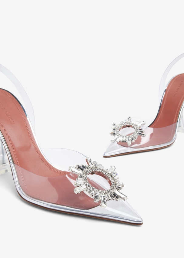 Begum glass slingback pump amina muaddi outlet