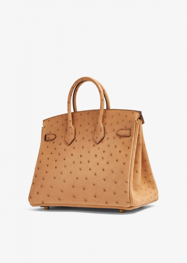 Hermes Birkin 25 Chai Ostrich Gold Hardware