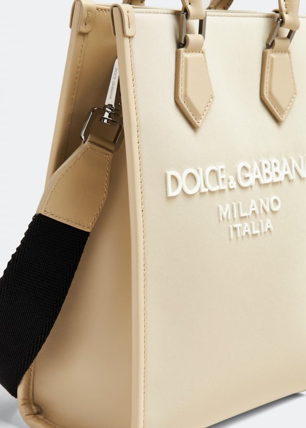 Dolce Gabbana Small nylon logo bag for Men Beige in UAE Level