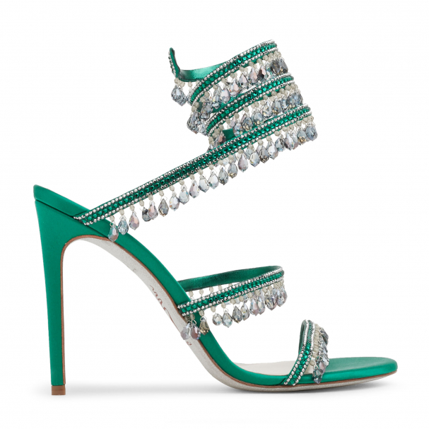 René Caovilla Cleo crystal-embellished sandals for Women - Green in UAE ...