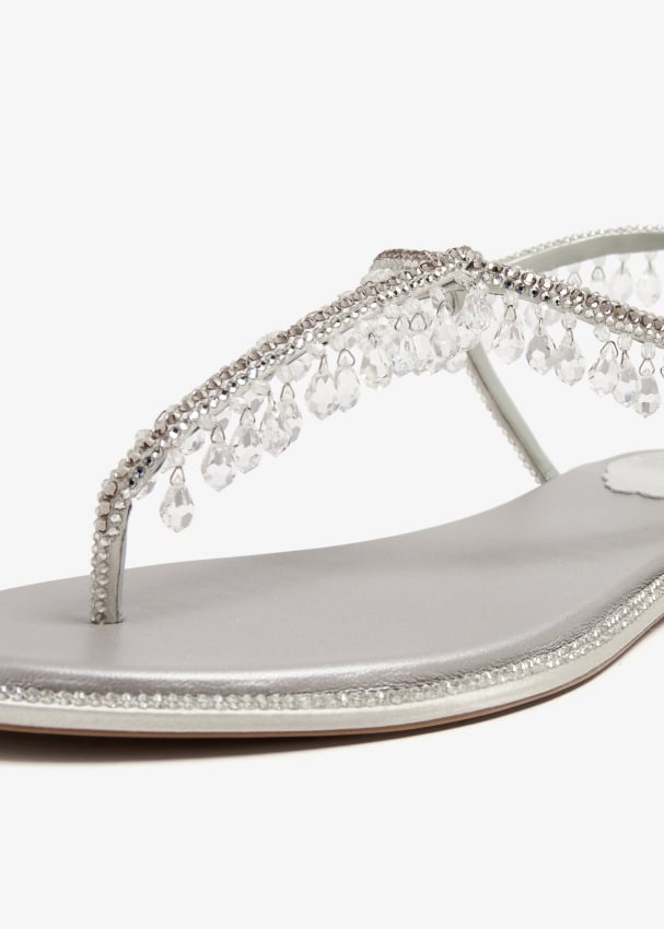 René Caovilla Chandelier sandals for Women - Silver in UAE