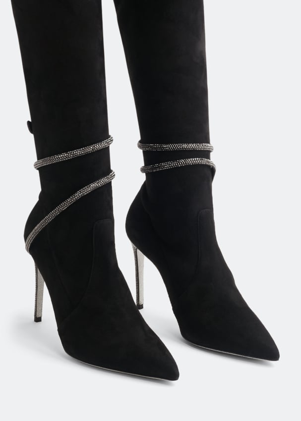 XTI footwear - 142026 - Faux suede heeled ankle boot - Black | Seasons  Clitheroe