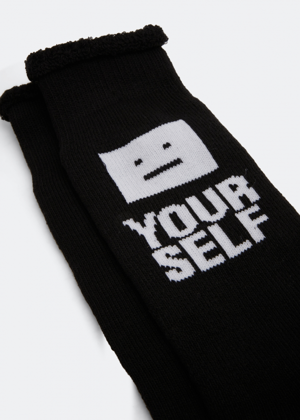 Acne Studios Face yourself socks for Men Black in UAE Level Shoes
