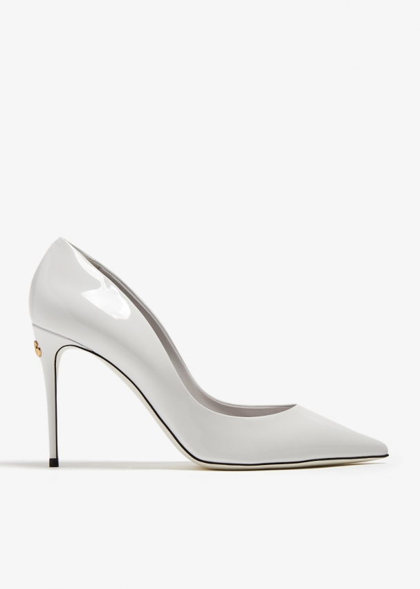 White patent pumps hotsell