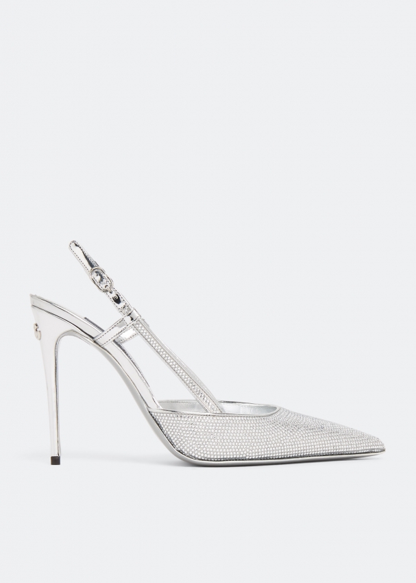 Dolce&Gabbana KIM embellished slingback pumps for Women - Silver in UAE ...