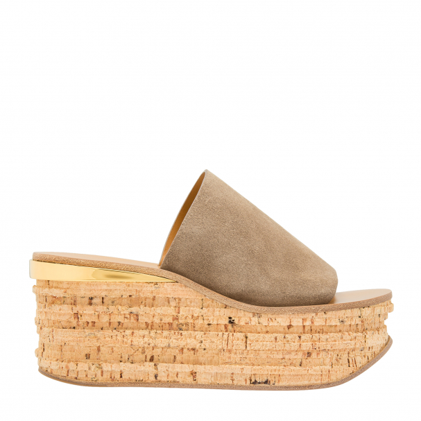 Chlo Camille suede mules for Women Grey in UAE Level Shoes