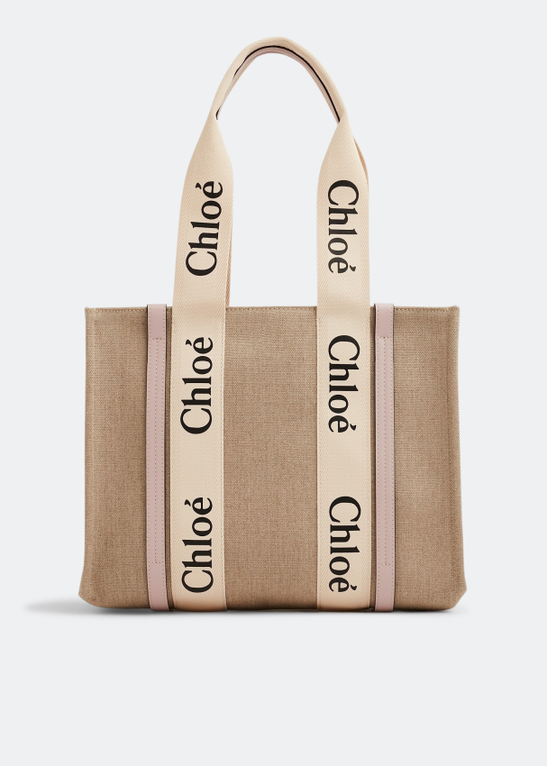 Chloé Woody medium tote bag for Women - Beige in UAE | Level Shoes