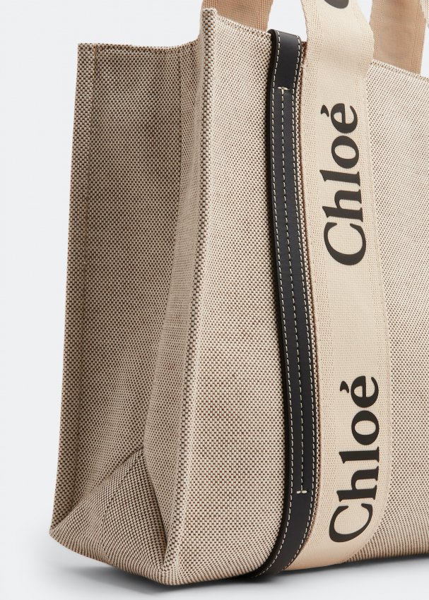 Chloé Woody medium tote bag for Women - Beige in UAE | Level Shoes
