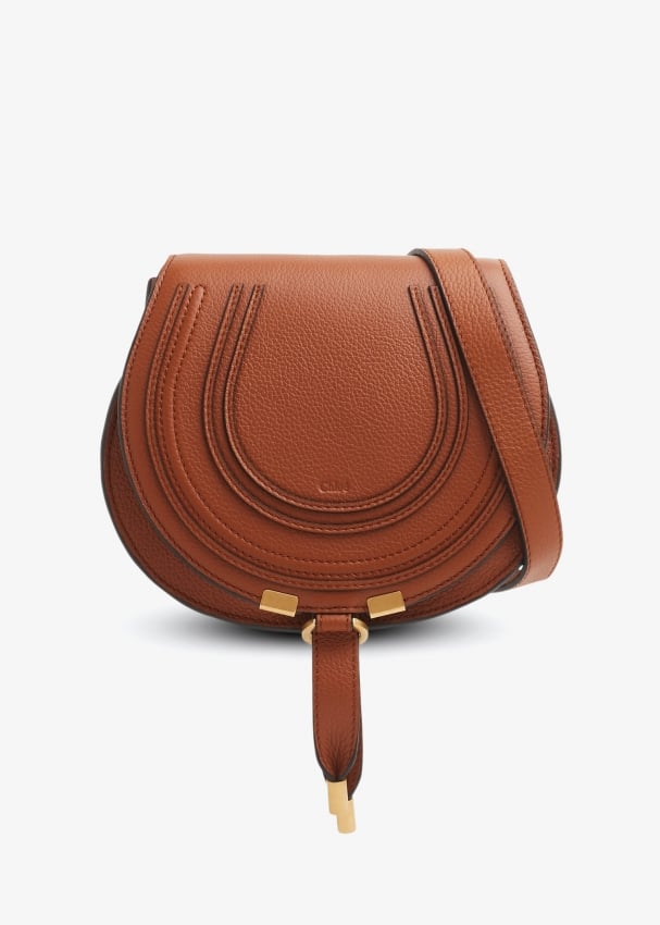 Chloé Marcie small saddle bag for Women - Brown in UAE | Level Shoes