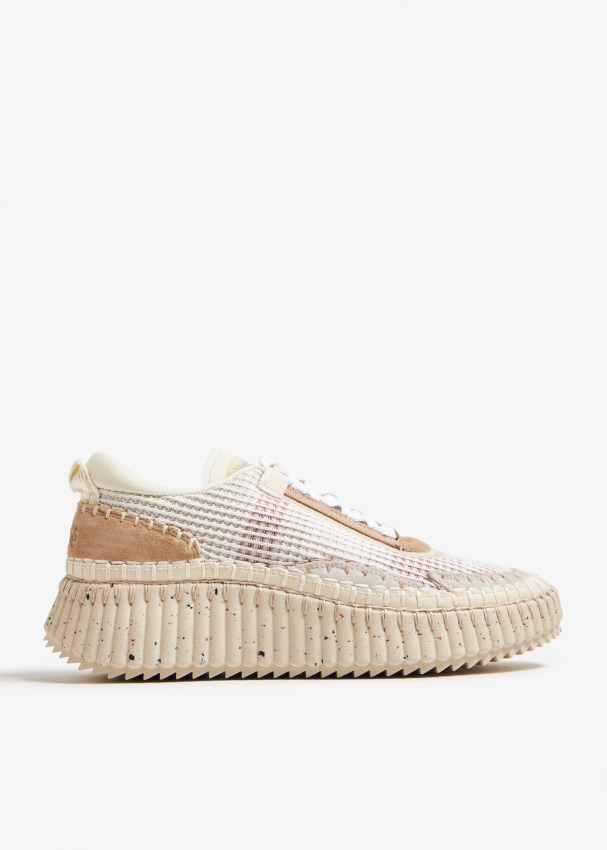 Chloé Nama sneakers for Women - Beige in UAE | Level Shoes