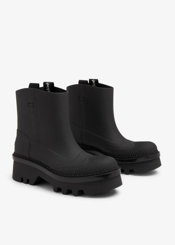 Black rain boots women discount
