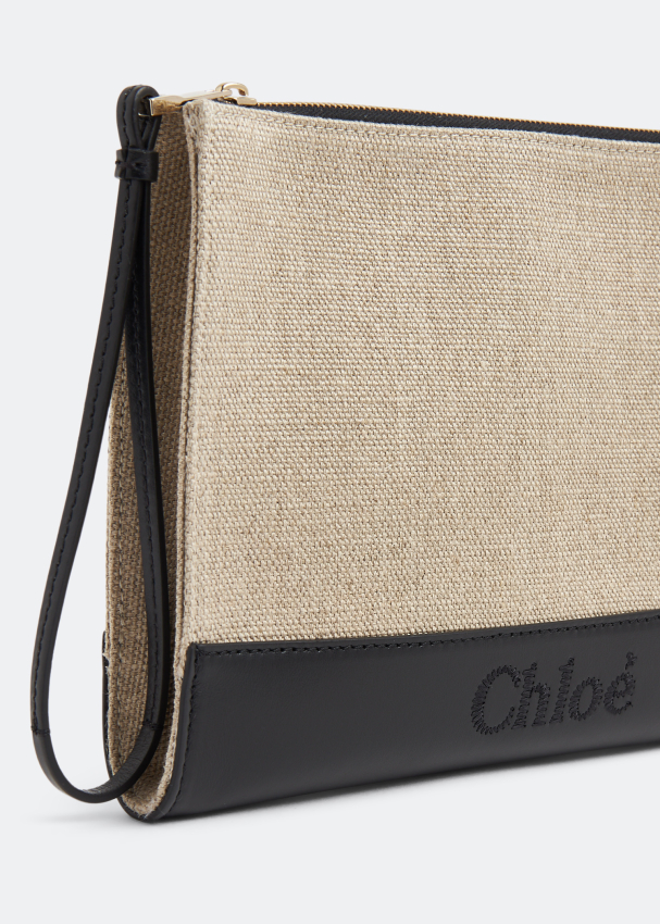 Sense Small Canvas Pouch in Beige - Chloe