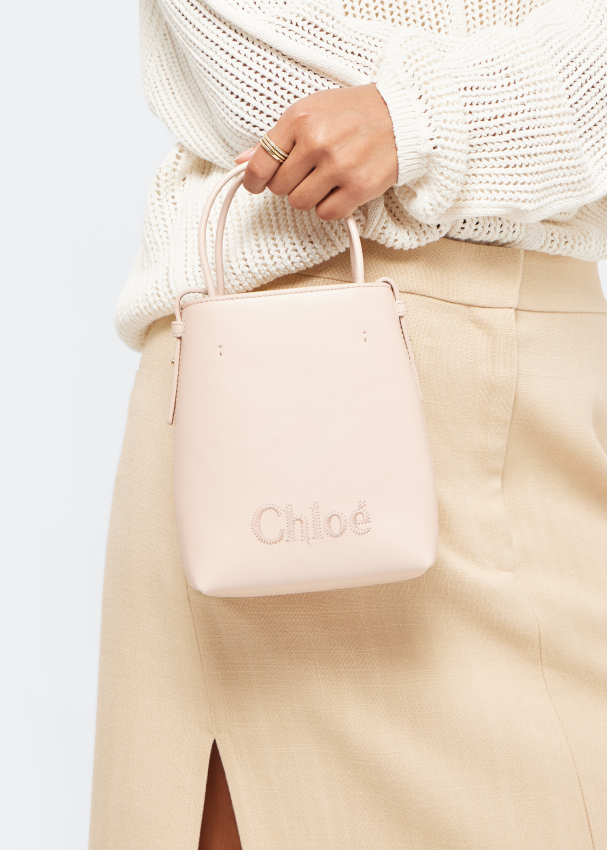 Chloé Chloé Sense micro tote bag for Women - Beige in UAE | Level Shoes