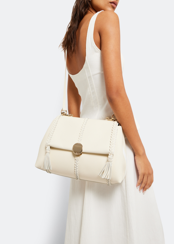 Chloé Penelope medium soft shoulder bag for Women - White in Chloé Penelope medium soft shoulder bag for Women - White in