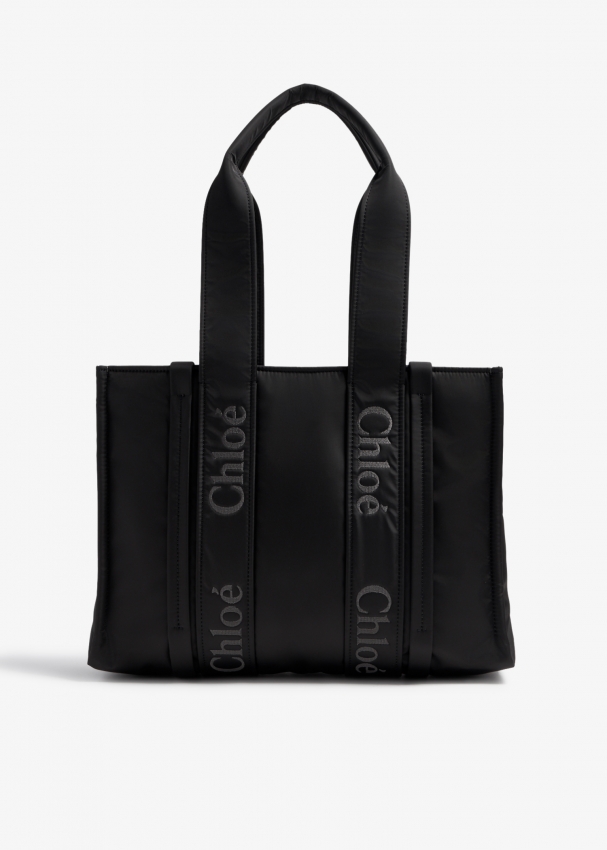 Chloé Woody medium tote bag for Women - Black in UAE | Level Shoes