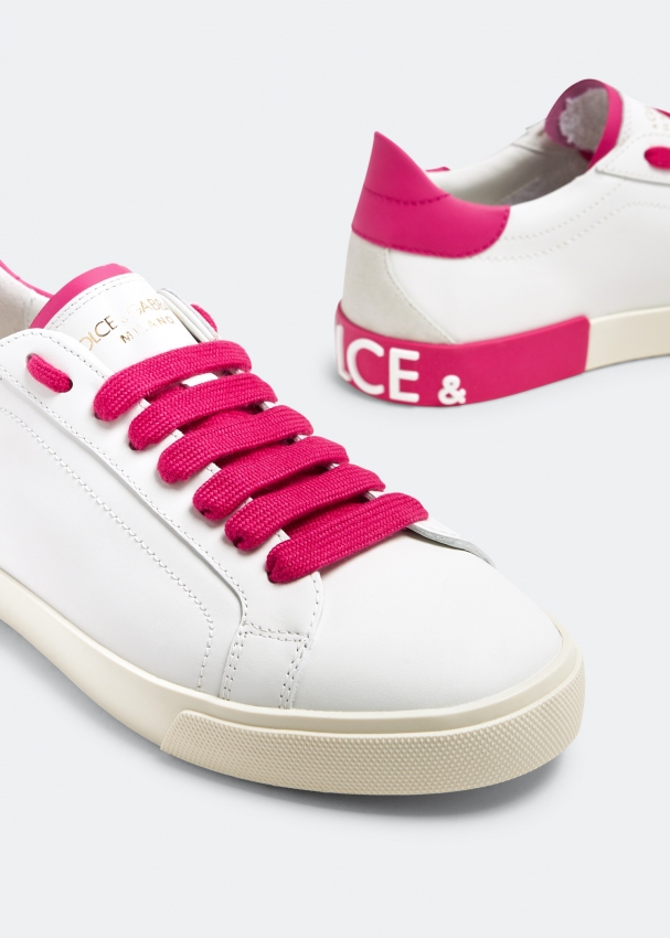 Dolce&Gabbana Portofino vintage calfskin sneakers for Women Dolce&Gabbana Portofino vintage calfskin sneakers for Women