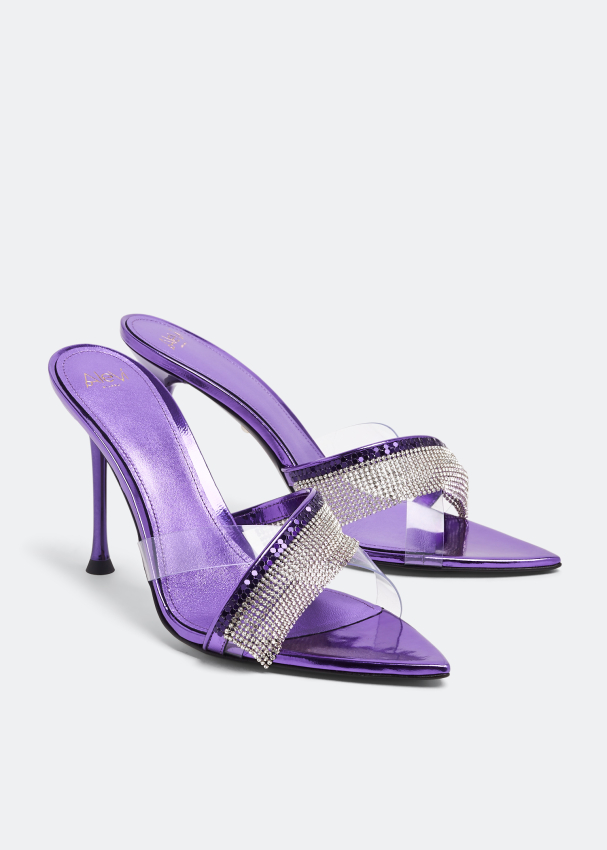Alevì KIky 110mm satin sandals - Purple