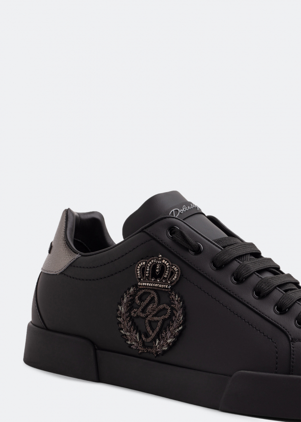 Dolce and sales gabbana black trainers