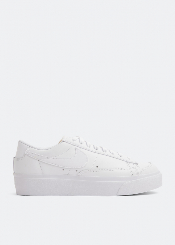 womens blazer low leather sneaker in white