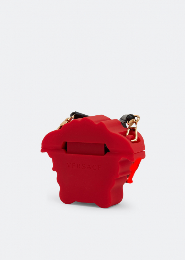 VERSACE AirPods ケース Versace La Medusa Airpods Case Black in Silicone - US