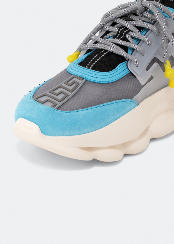 Versace Chain Reaction Sneakers in Blue for Men