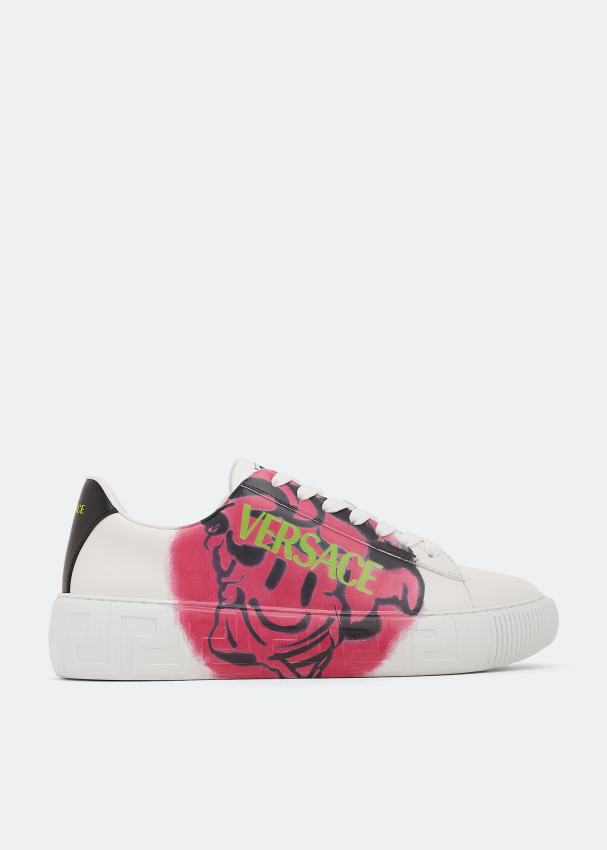 Versace Greca sneakers for Men - White in UAE | Level Shoes