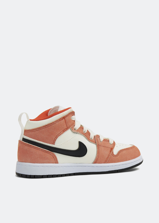 Nike Air Jordan 1 Mid Orange Suede sneakers for Unisex Orange in Bahrain Level Shoes
