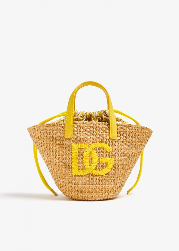 Dolce&Gabbana DG logo basket bag for Girl - Beige in UAE