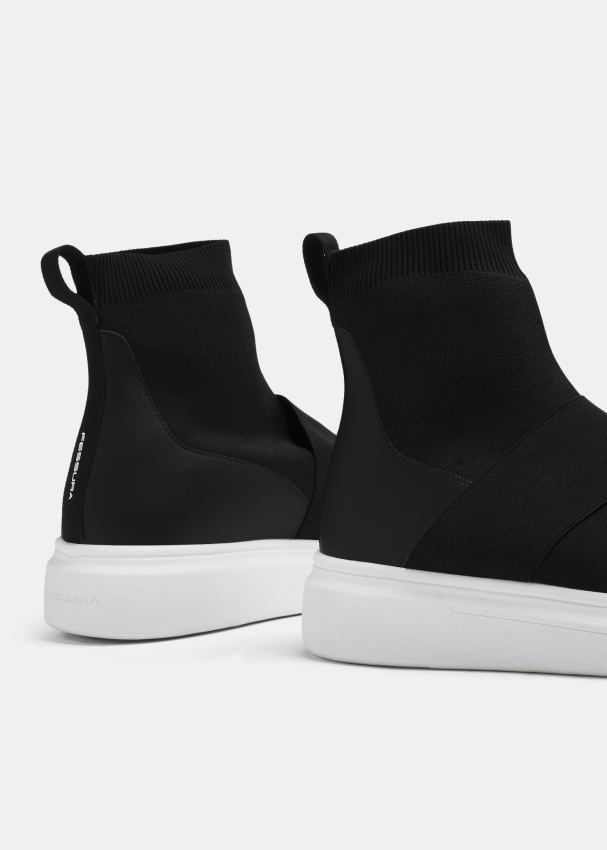 Fessura Edge Ankle high top sneakers for Men Black in UAE Level Shoes