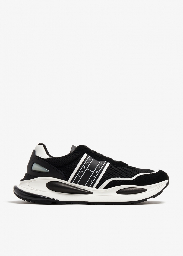 Tommy Hilfiger Mesh ventilated runner sneakers for Men - Black in UAE ...