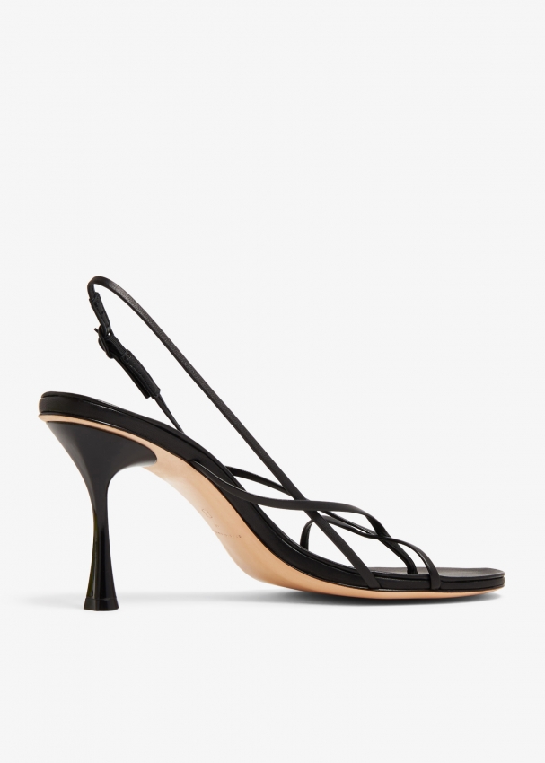 Studio Amelia Wishbone 90 heel sandals for Women - Black in UAE | Level ...