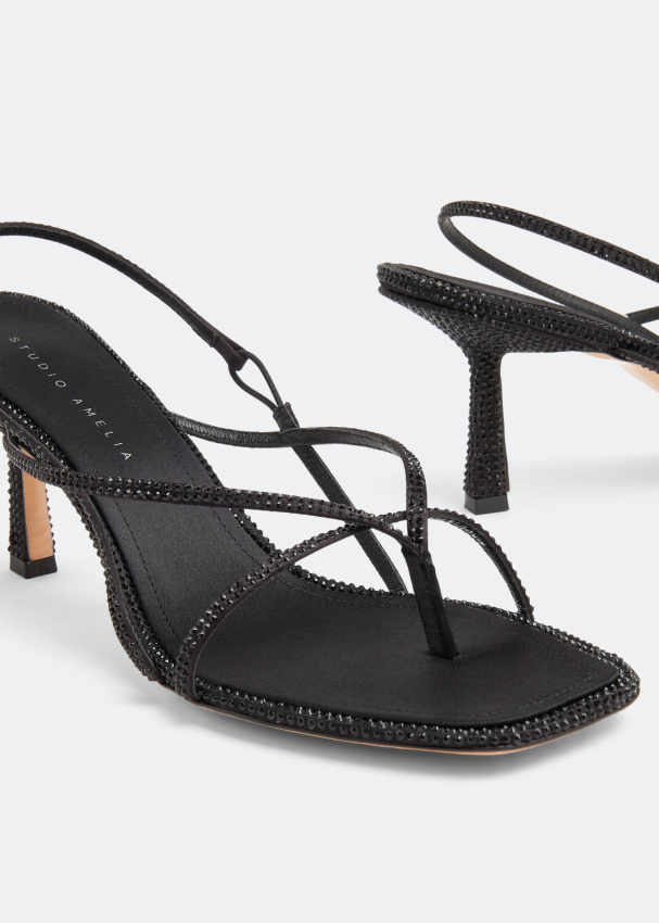 flip flop heels black