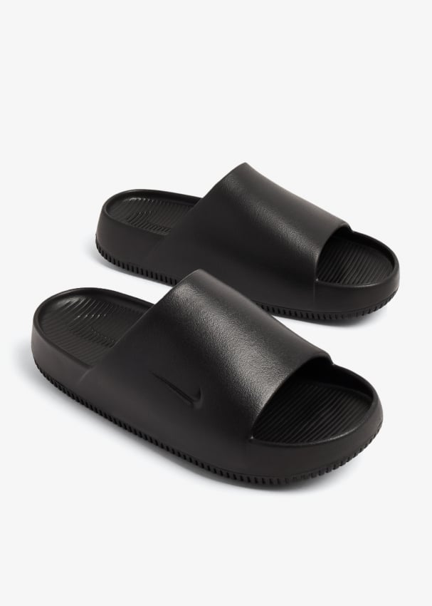 Nike Calm slides for Men - Black in UAE | Level Shoes