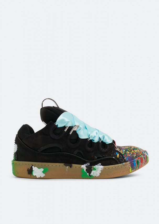 Curb Sneakers In Leather With Snake Laces | Lanvin – LANVIN