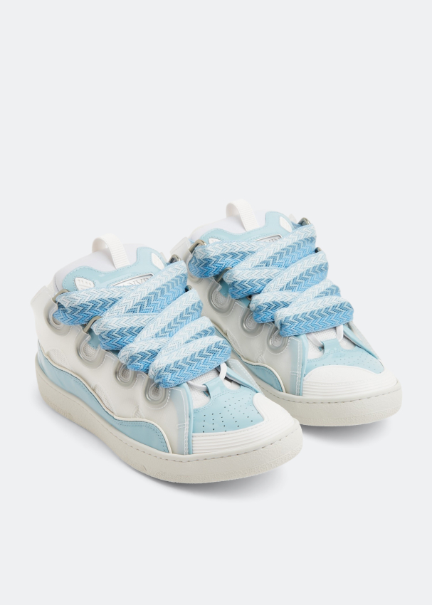 Lanvin Curb Sneaker White Light Blue Men's - FM-SKRK11-GLOS-A22 - US