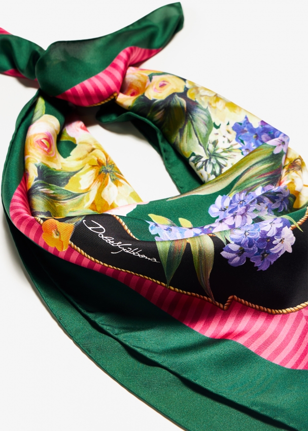 Dolce Gabbana Garden print twill scarf for Women Prints in UAE