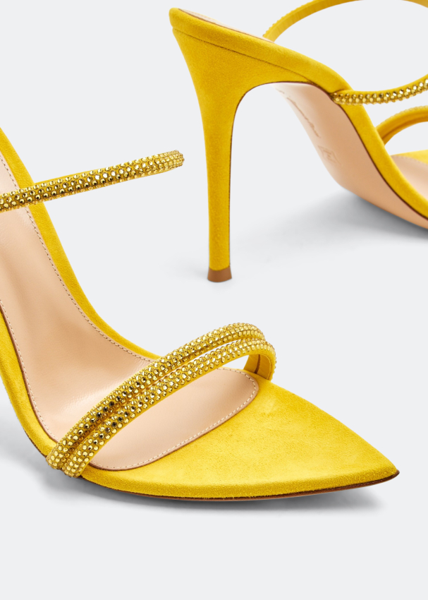 Gianvito Rossi Cannes mules for Women Yellow in Kuwait Level Shoes