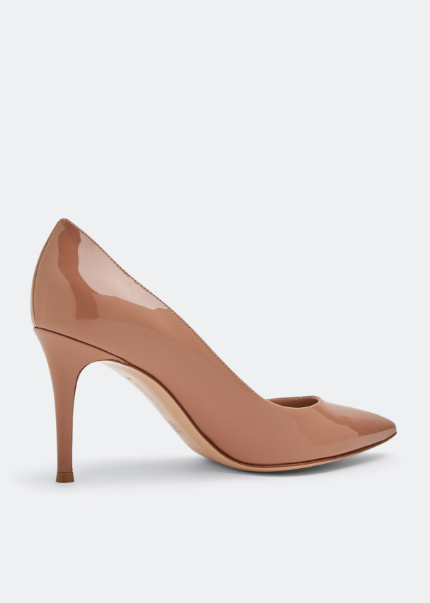 Gianvito Rossi Gianvito patent leather pumps for Women Beige in UAE Level Shoes