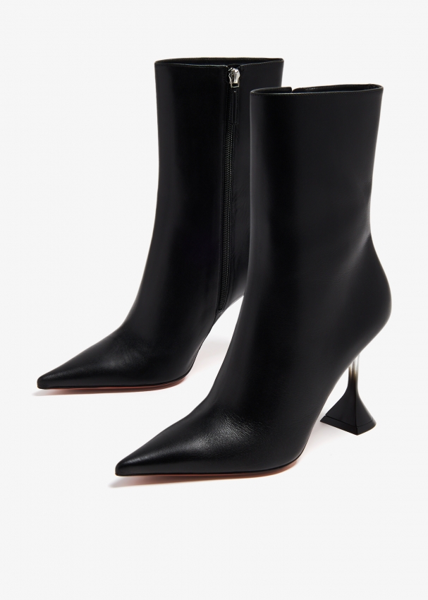 Amina black leather boots deals