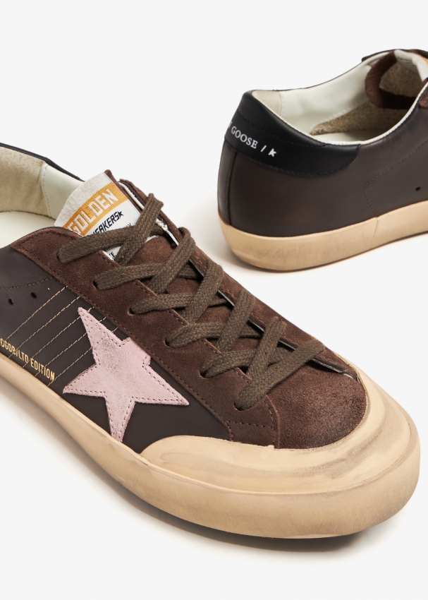 golden goose brown suede