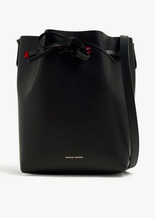 Mansur gavriel mini bucket bag 2025 black