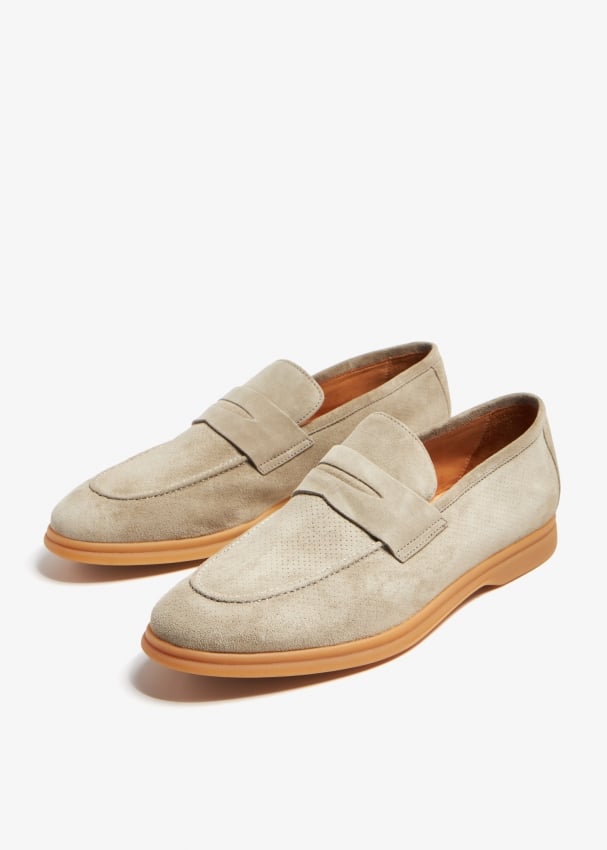Mens sales tan loafers