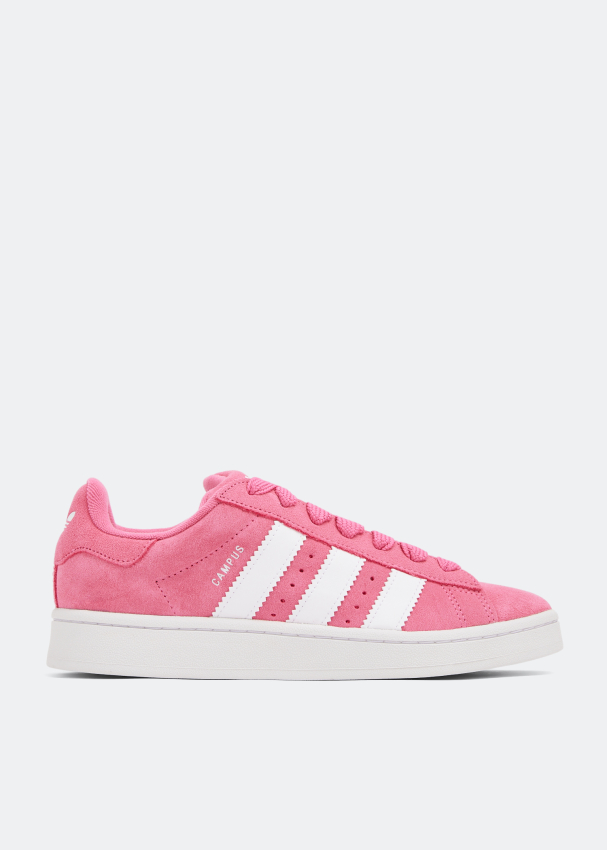 Pink adidas campus shoes discount